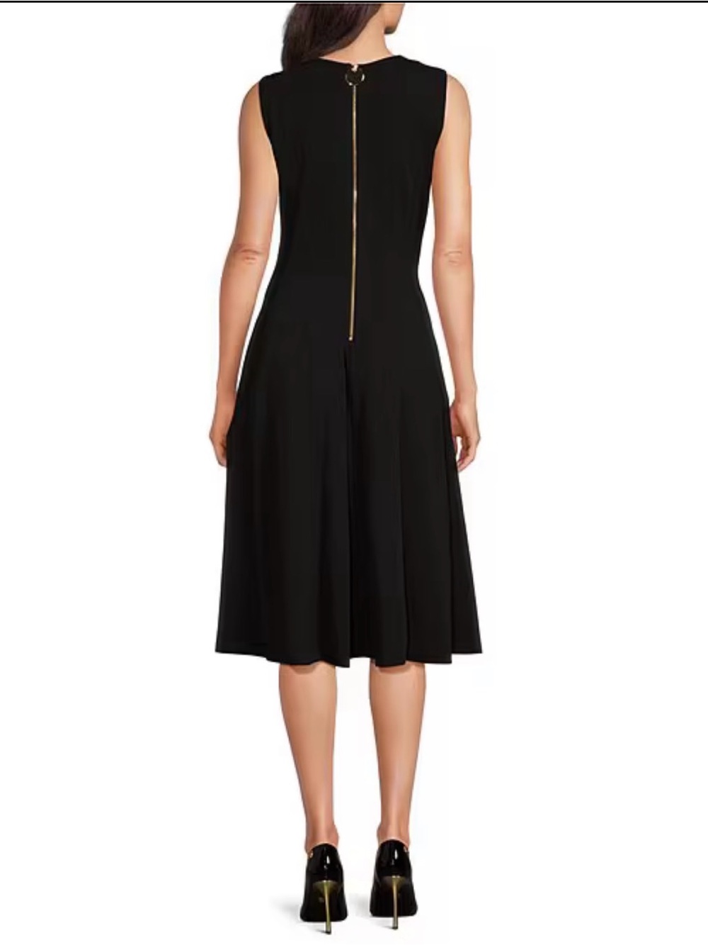 Calvin Klein Royal Blue V-Neck Sleeveless Fit and Flare Dress size 12 - Picture 8 of 8